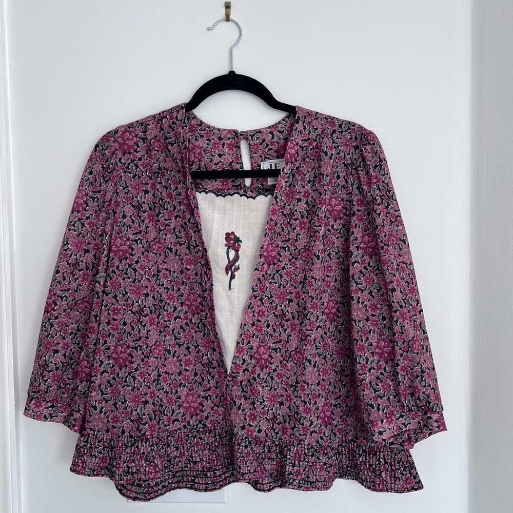 Vintage cottagecore floral dainty loose fitting‎ blouse
